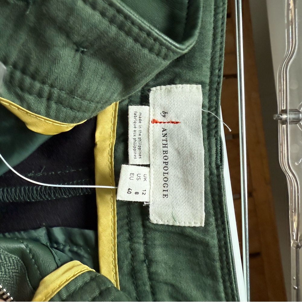 Anthro Green Faux Leather cropped pants - Picture 5 of 5